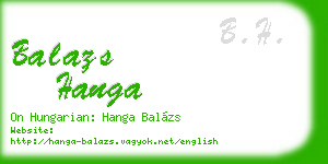 balazs hanga business card